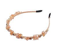 Ipetboom Diadema Gemas Imitación Banda Cabello Tocado Mujer Elegante y Para Bodas y Fiestas