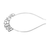 Ipetboom Diadema para Damas de Honor con Letras y Cristales Accesorio de Pelo para Bodas y Fiestas Tocado Elegante para Invitadas Complemento Chic Plata con