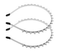 Ipetboom Diadema Pinchos y Remaches Metálicos 2 Piezas Talla Única Banda Cabello Punk Mujer Atrevida para Fiestas Cosplay y Eventos Navideños