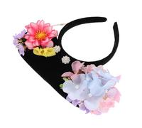 Ipetboom Diadema Retro de Estilo Chino con Aro Dinastía Qing y Borlas de Flores Artificiales para Mujeres y Niñas Bodas y Actuaciones