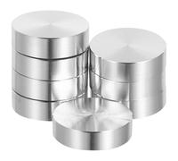 Ipetboom Discos de Aluminio Sólidos Redondos 8 Piezas M8 30 Mm de Grosor para Mesa de Vidrio, Adaptadores Metálicos Antideslizantes para Muebles, Tapas para Mesa de Té y Vitrinas