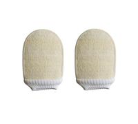 Ipetboom Ducha 2 Piezas depuradores faciales guantes de masaje guante de baño de luffa guante para masaje corporal guantes sin dedos accesorios de baño rostro esponja toalla de baño