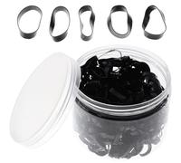 Ipetboom Elásticos Cabello de Alta Elasticidad, Goma Resistente Que No Lastima el Pelo, 500 Unidades Negras Ideales para Peinados Diarios