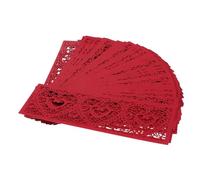 Ipetboom Envolturas para Velas Decorativas 50piezas Pantallas Cilíndricas Rojas Papel Perlado Adecuadas para Candelabros Decoración De Interiores Cálida Uso Fiestas y Ocasiones Obsequios