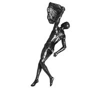 Ipetboom Escultura De Pared Hombre Escalando Colgante De Pared Vintage Industrial Resina Color Negro Antiguo Decoración Artística Mural Para Salón Bar Casa Diseño Rústico Modernos