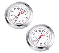 Ipetboom Esfera De Reloj De Bolsillo para Enfermería, Dial Sencillo De Cristal Seguro, Accesorios DIY, Pequeño y Práctico para Mujer, Uso Diario y Obsequio Original, Paquete De 2 Piezas