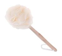 Ipetboom Esponja de lufa para ducha, esponja de lufa con asa, ayuda de baño para discapacitados, almohadilla exfoliante para la espalda, esponja de baño suave con mango corto, cepillo de red de bambú,