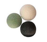 Ipetboom Esponjas de Limpieza de Bambú 3 Unidades 7 X 7 CM Exfoliante Eliminador de Maquillaje Sensible para Cara y Cuerpo