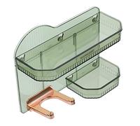 Ipetboom Estante Adhesivo Sin Perforación Organizador De Almacenamiento Para Jabón y Champú Soporte De Pared Con Gancho Para Cocina y Dormitorio