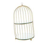Ipetboom Estante De Almacenamiento Con Espejo Para Pájaros Jaula Para Maquillaje Organizador De Cosméticos Jaula Para Pájaros Soporte Para Joyas Organizador Decorativo De Tocador