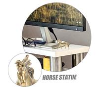 Ipetboom Estatua De Caballo De Latón Decorativa, Tamaño Compacto, Material Latón Resistente, Diseño Feng Shui, para Oficina y Hogar, Adorno para Escritorio y Sala