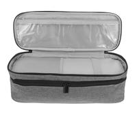 Ipetboom Estuche con Secador De Pelo Portavoz Cabello Largo Caso Maletín De Viaje para Rizadores Maletín De Viaje para Planchar Bolsa De Viaje para Rizador Poliéster Grey