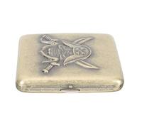 Ipetboom Estuche de Cigarrillos y Protección contra Humedad Retro de Aleación Diseño Pirata Fácil de Llevar Tapa Abatible para Uso Diario