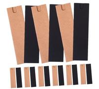 Ipetboom Estuche Individual para Pluma Estilográfica y Lápices de Papel Kraft Diseño Plegable Ventana Color Negro y Kraft 40 Unidades para Uso Escolar y Oficina