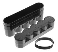 Ipetboom Estuche Organizador Fácil de Usar y Multiusos Negro de Almacenamiento de Película de Plástico para 5 Rollos Adecuado Hogar y Transporte
