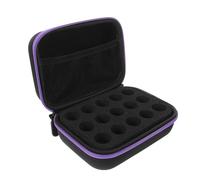 Ipetboom Estuche Portátil para Insulina 15 Ranuras 10 Ml con Protector de Esponja Anti-shock Negro y Morado, Caja Organizadora para Refrigerador y Congelador, Almacenamiento Seguro
