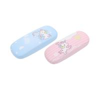 Ipetboom Estuche Rígido Para Gafas Unicornio Estampado De Dibujos Animados, Portátil, Resistente a Golpes, Tamaño Pequeño, Color Multicolor, 2 Unidades Para Niñas y Viajes Al Aire Libre