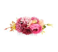 Ipetboom Exquisito Peine Floral Para El Cabello Para Tocado De Novia Elegante Diseño De Flor De Rosa Para Despedida De Soltera