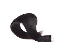Ipetboom Extensiones De Cabello Humano Adhesivas Sin Costura Para Mujeres Color Negro Aumenta y Volumen Cabello Natural Reutilizables y Fáciles De Estilar