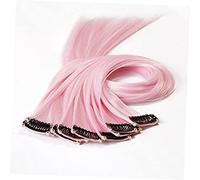 Ipetboom Extensiones De Cabello Liso Clip Para Cabello Liso, 10 Piezas, Tamaño Medio, Sintético, Color Rosa Claro, Uso Diario y Transformación Rápida