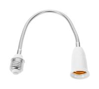 Ipetboom Extensor de Casquillo E27 Flexible Tubo Reforzado de 395 MM Adaptador de Base para Bombillas E27 Compatible Lámparas Estándar para Uso Iluminación Doméstica y Bricolaje