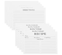 Ipetboom Fichas de Recetas Prácticas de Papel Blanco 50 Unidades Tarjetas Compactas para Uso Diario Cocina Hojas para Anotar Ingredientes y Métodos Suministros para Recetas Domésticas
