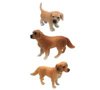 Ipetboom Figuras Decorativas de Perro Mascota de PVC, Modelo de Cachorro Realista, Miniatura para Decoración de Hogar y Jardín, Set de 3 Piezas para Escritorio y Ambiente Interior/Exterior