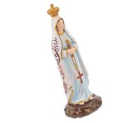 Ipetboom Figurilla Católica Virgen María Resina Estatua Miniatura para Decoración Religiosa y Hogar Escultura Portátil para Iglesia y Interiores