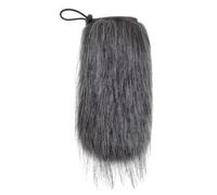 Ipetboom Funda Antiviento para Micrófono de 18 CM Cubierta Peluda Gris Claro Filtro Antipop de Piel Densa Protector de Parabrisas para Grabación y Entrevistas al Aire Libre