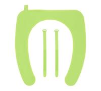 Ipetboom Funda de Asiento de Inodoro Color Verde Diseño Simple y Elegante Lavable y Reutilizable de Silicona Adecuado para Mayores y Mujeres para Baño y Hogar
