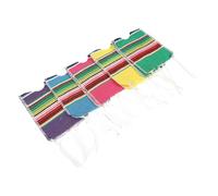 Ipetboom Funda para Botella De Cerveza Ponchos Mini Bordados 5 Piezas Algodón Colores Verde Morado Rojo Azul Claro Amarillo Decoración Fiesta Mexicana Cinco De Mayo