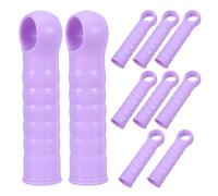 Ipetboom Funda para Mango de Escoba 10 Piezas 22 Mm Antideslizante Color Púrpura para Repuesto de Mango de Trapeador Ergonómico Uso Doméstico y Limpieza Profesional