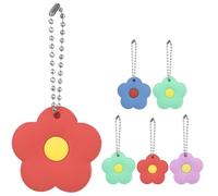 Ipetboom Fundas para Llave de Silicona Grande Diseño de Flor 6 Piezas Multicolor para Llave de Casa y Coche Tapas Reutilizables y Fáciles de Colocar para Organizar Estilo Estilo Aleatorio