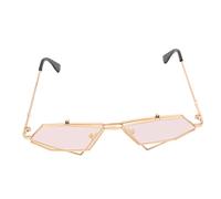 Ipetboom Gafas de sol Hola conformado miedoso lentes delirio pequeño anteojos estilo punk anteojos de moda gafas de moda gafas vintage para mujer gafas retro rosa