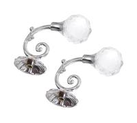 Ipetboom Gancho para Cortinas de Cristal de Aleación de Zinc Plateado Decorativo y Resistente para y Dormitorios de Soporte Multifunción para Cortinas y Ropa