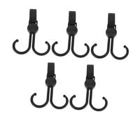 Ipetboom Ganchos Dobles Giratorios Para Cochecito Ñiño, Colgantes Multiusos Ajustables, Plástico Resistente, Organización Portátil Para Bolsas Carrito, Pack 5 Unidades