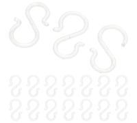 Ipetboom Ganchos en Forma de S Transparentes para Coche y Supermercado 20 Piezas Ganchos Colgantes Multiusos para Bolsas de Plástico Estantes de Especias y Etiquetas de Precio