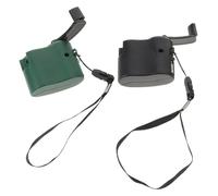 Ipetboom Generador de Energía Portátil con Manivela 2 Piezas Negro y Verde, Cargador USB Manual para Teléfonos Móviles, Banco de Energía para Camping, Senderismo y Uso al Aire