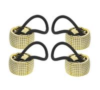 Ipetboom Gomas Elásticas Pelo Puños Para Coleta 4 Unidades Tamaño Mediano Color Dorado Para Chicas Adolescentes Accesorios Para Peinar y Uso Diario