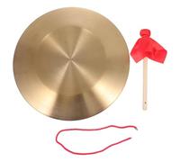 Ipetboom Gong Chino de Mano con Martillo Instrumento de Percusión Tradicional Gong de Ópera de 22 CM Acabado Cobre Uso Educativo y Entrenamiento Auditivo