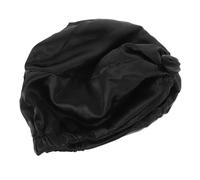 Ipetboom Gorro De Satén Gorro De Peluquería De Baño Para La Caída Del Cabello De Seda Para Dormir Envoltura De Satén Para La Cabeza De Mujer Satín Black