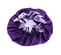 Ipetboom Gorro Doble Para Dormir Protección Del Cabello Para Mujeres y Elástico Color Púrpura Para Cuidar El Cabello Rizado y Evitar El Daño Noche