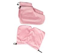 Ipetboom Guantes y Fundas Para Pies y Manos De Algodón Para Terapia Cera Caliente Juego De 2 Pares Color Rosa Para Spa y Uso Profesional En Casa