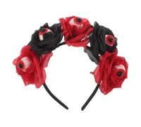 Ipetboom Halloween Hair Accessory Spooky Eyeball Flower Headband Lightweight Comfortable Party Headpiece For Ghost House And Costume
