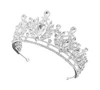 Ipetboom hecha a mano delicada Diadema de boda nupcial damas diademas wedding tocados de novia accesorio de tiara adorno para el cabello diamantes de imitación Silver