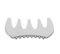 Ipetboom Herramienta Facial Gua Sha de Acero Inoxidable Peine Masajeador Ergonómico para Cuero Cabelludo, Cuello y Brazos, Tabla Raspadora Multifuncional para Masaje y Cuidado Piel Diaria