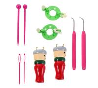 Ipetboom Herramientas para Tejer con Huso de Madera Duradera Kit Manual para Principiantes Máquina Trenzadora Compacta para Cuerda y Pulseras DIY para Manualidades y Color Color Aleatorio