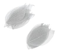 Ipetboom Hojas de Esqueleto DIY 20 Piezas Hojas Inmortales Venas Doradas y Plateadas Tamaño Aleatorio Decoración para Manualidades Scrapbooking y Arte de Bricolaje