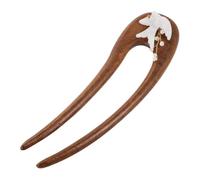 Ipetboom Horquilla Decoración Pinza Para El Cabello Paleta De Resaltadores Colgante Punk Clips De Cabello De Doble Cadena De Ganchillo Maceta De Soporte Paleta Base Madera Dark Brown