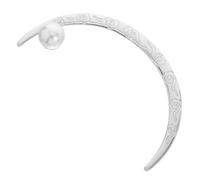 Ipetboom Horquilla Pelo de Mujer Forma de Media Luna, Palillo Metálico Perlas, Diseño Antiguo para Moños y Peinados Tradicionales, Accesorio Cabello Vintage para Uso Diario